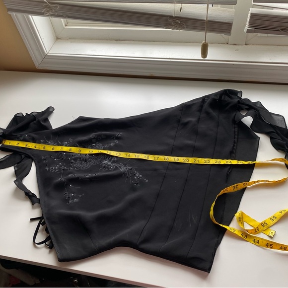 Vintage Black One-Shoulder Ruffled Camisole - Picture 11 of 12